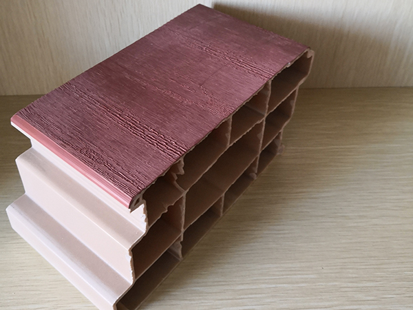 Flame retardant wood red ASA co extruded wall panel